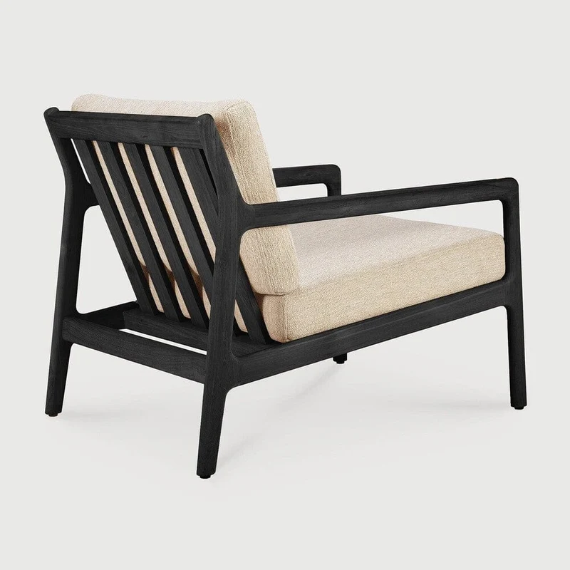 Fauteuil Lounge Jack en Teck Noir Ethnicraft (avec coussins)