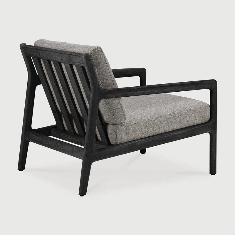 Fauteuil Lounge Jack en Teck Noir Ethnicraft (avec coussins)