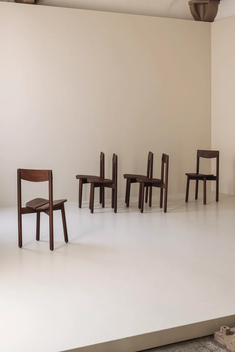 Sculptural Set Dining Chairs by Pierre Gautier-Delaye, France 1960s