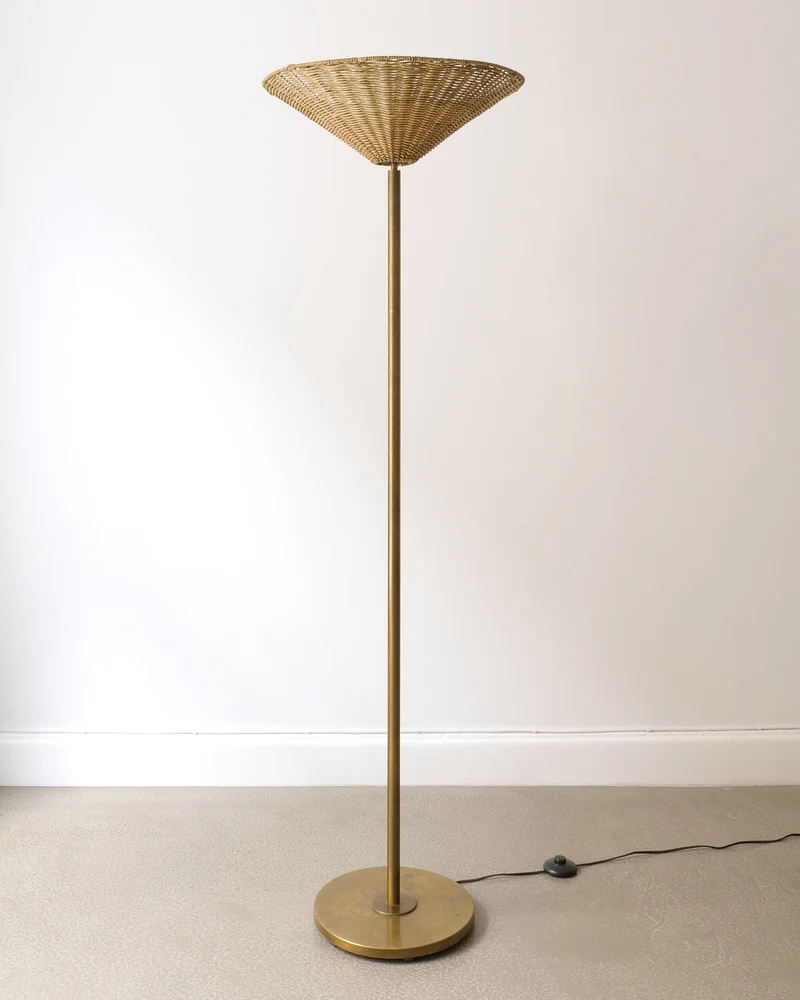 Vintage Harald Notini Böhlmarks Brass Floor Lamp 1940s