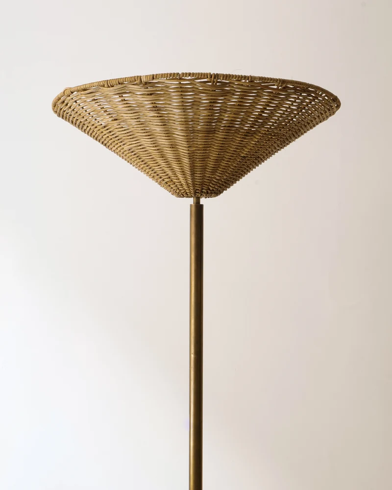 Vintage Harald Notini Böhlmarks Brass Floor Lamp 1940s