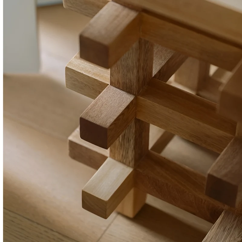 Solid Wood Stool - JUNCO Series by Daniel Couttolenc, American Walnut