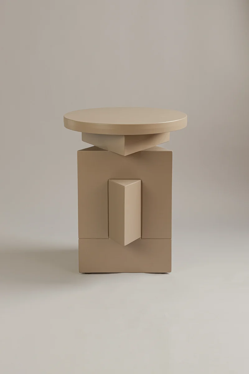 Lacquered Side Table - ASTER Series by Daniel Couttolenc, Lacquered MDF