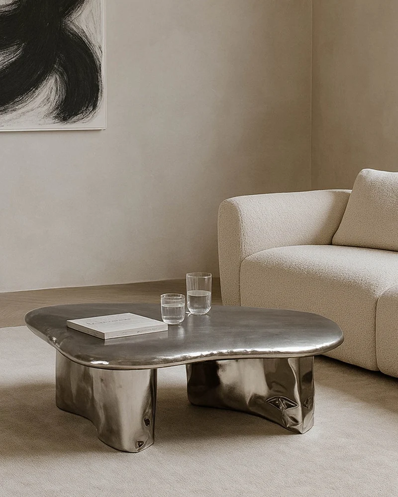Inflated Steel Coffee Table - Pebble Series by Nitush Aroosh
