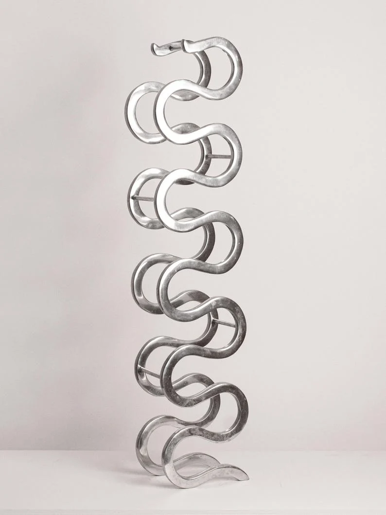Post Modern Serpent Wine Rack- Sculptural Decor