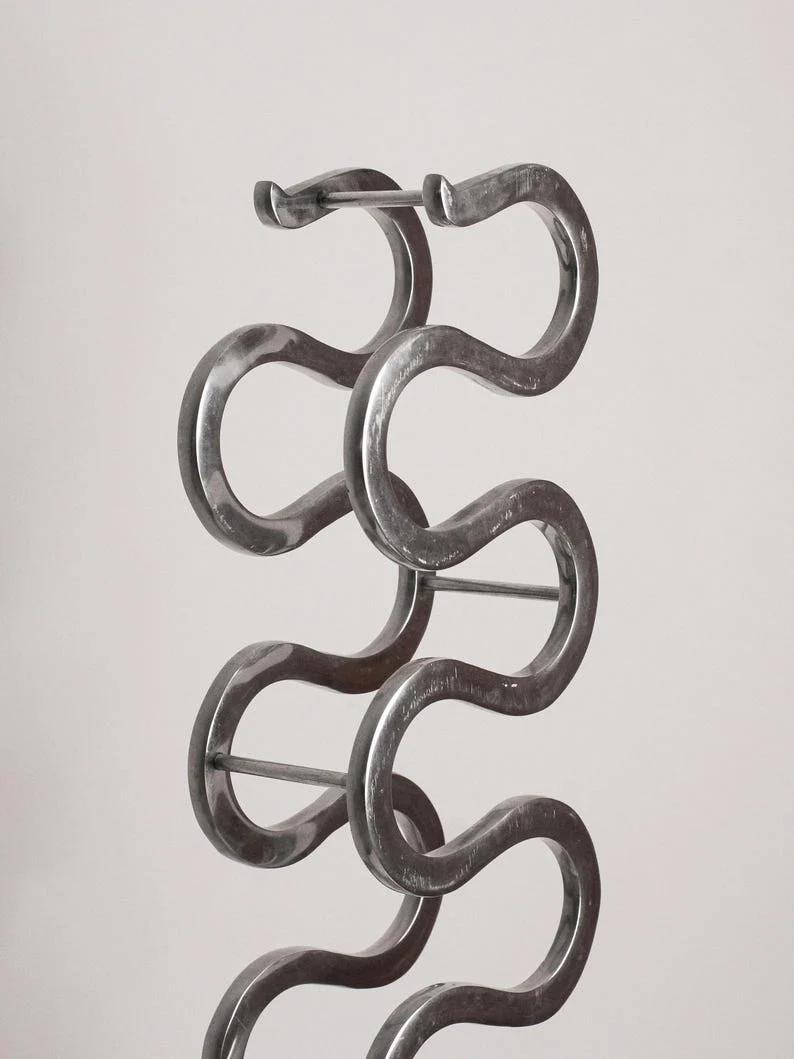 Post Modern Serpent Wine Rack- Sculptural Decor