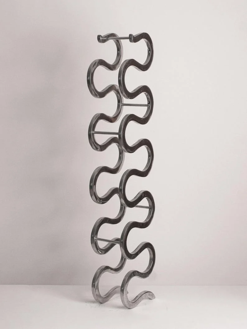 Post Modern Serpent Wine Rack- Sculptural Decor