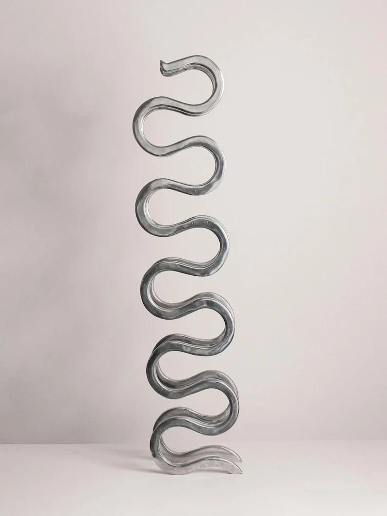 Post Modern Serpent Wine Rack- Sculptural Decor