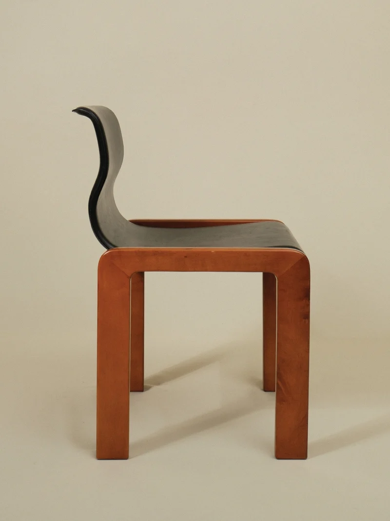 Tobia & Afra Scarpa Set of 4 Dining Leather Chairs