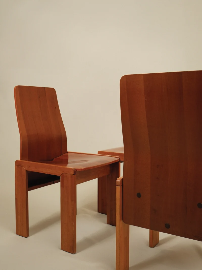 Enzo Berti Set of 6 Wood Chairs