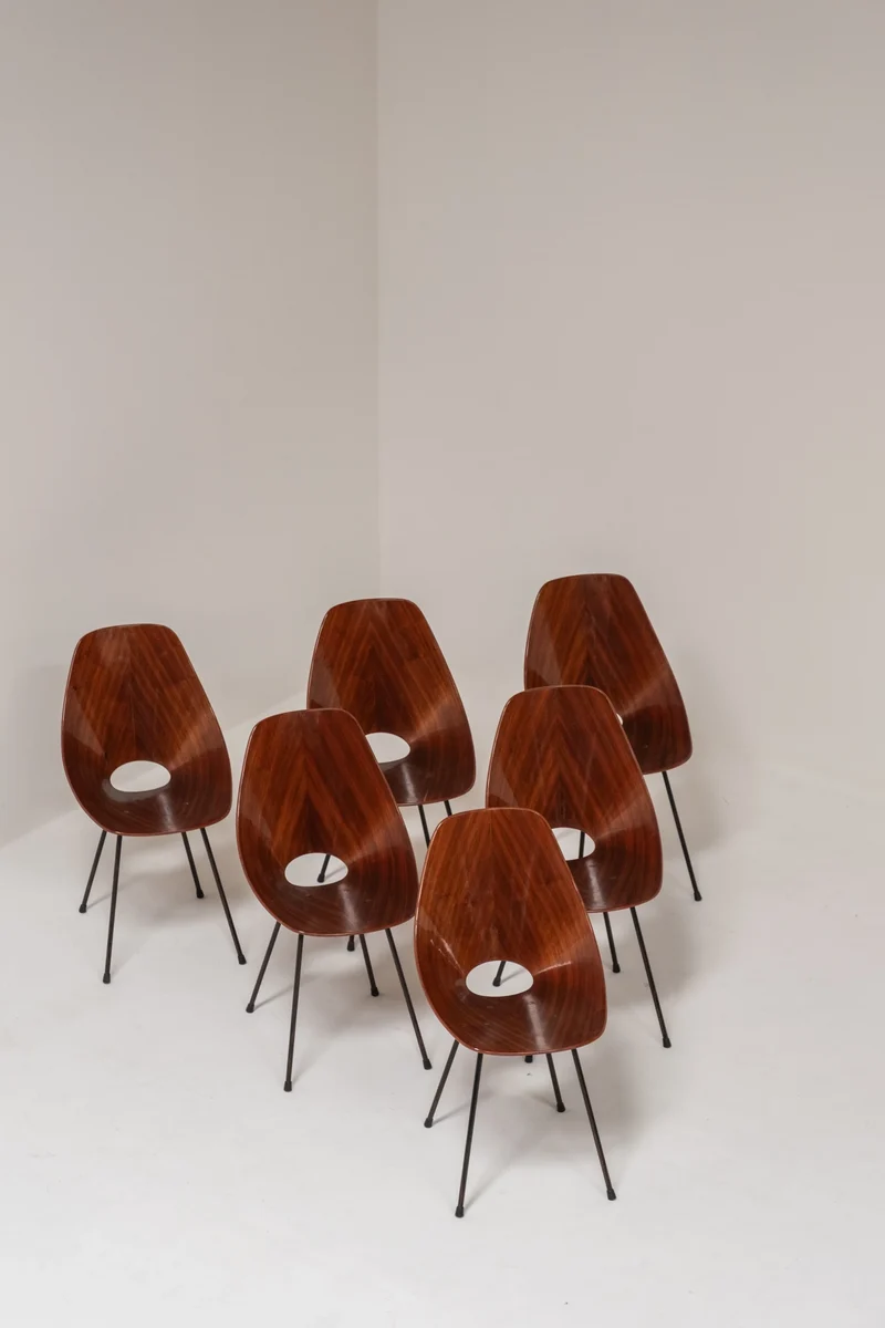 Set of 6 Medea Chairs by Vittorio Nobili, Italy, 1955