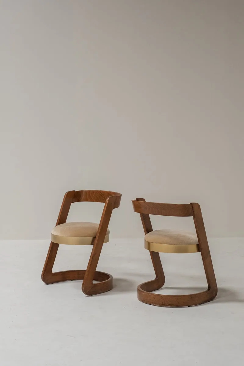 Set of 6 Willy Rizzo Dining Chairs by Mario Sabot, Italy, 1970s