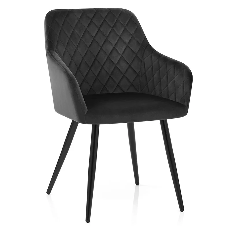 Fauteuil Velours - Chevy Noir