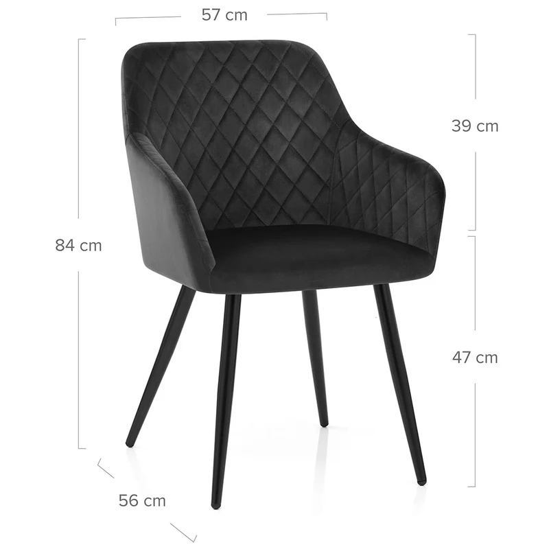 Fauteuil Velours - Chevy Noir