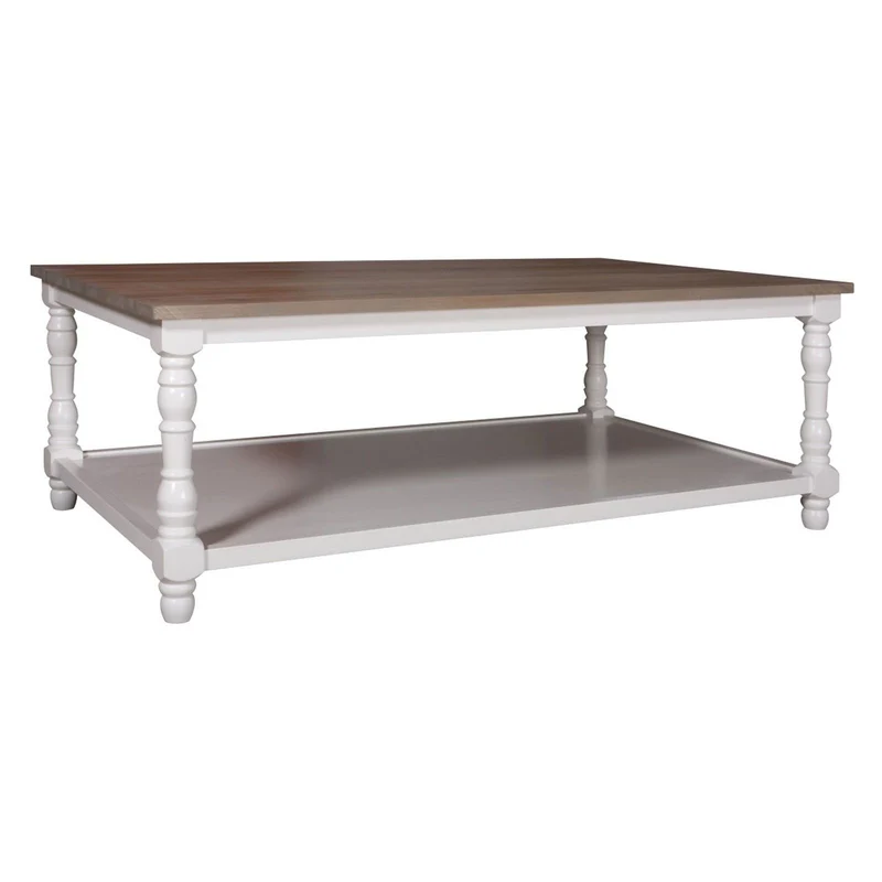 Table basse rectangulaire double plateau "Shape"