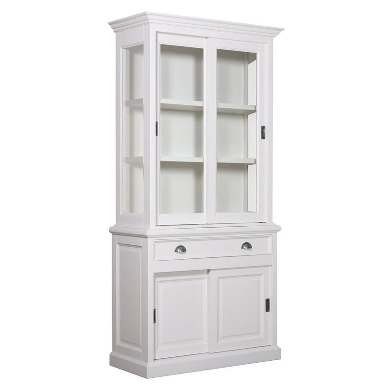 Vitrine 2x2 portes 1 tiroir | Pin Charme