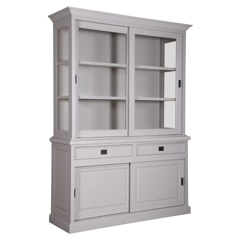 Vitrine 2x2 portes 2 tiroirs | Pin Charme