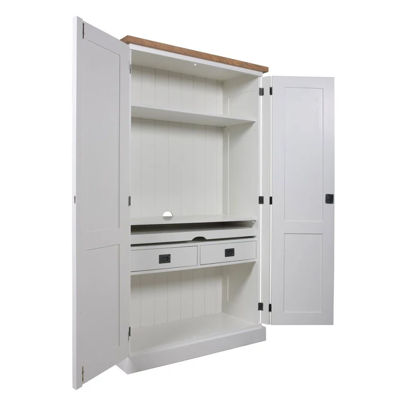 Meuble d'ordinateur "Chêne et Pin Chic"