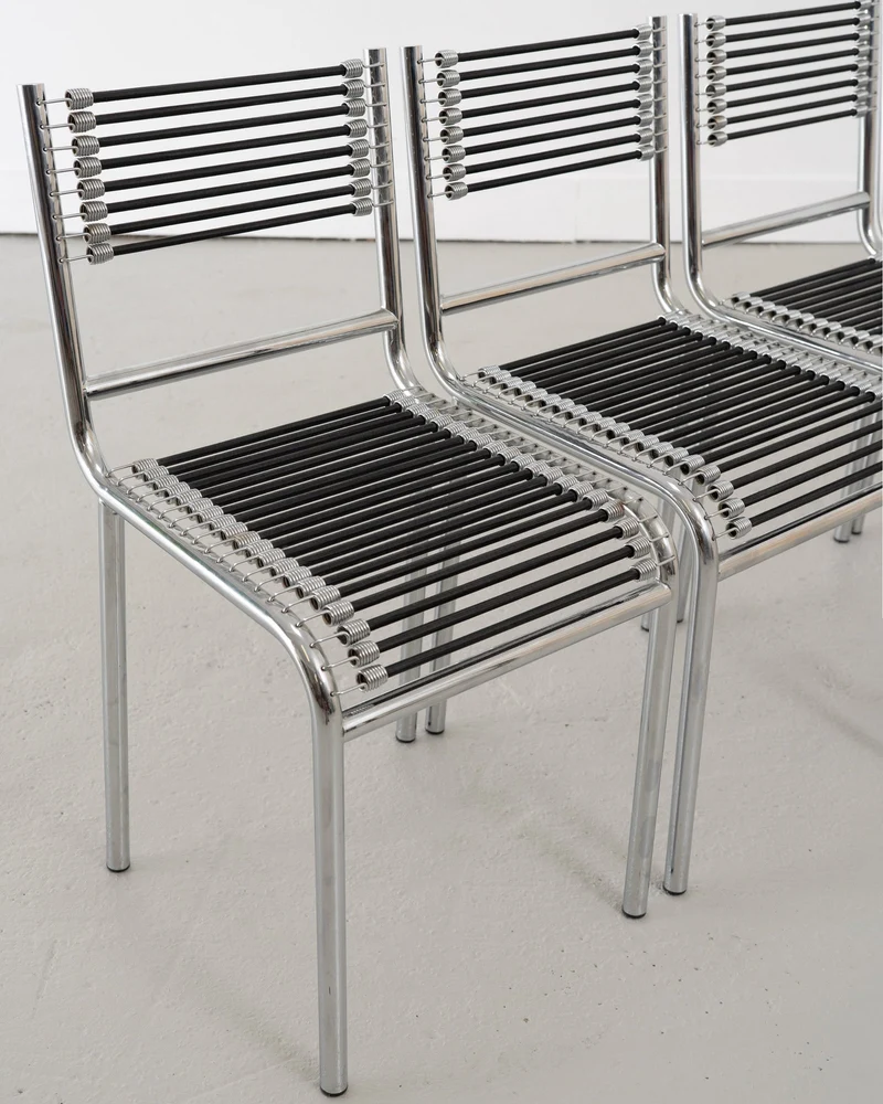 Set of Four Sandows Chairs by René Herbst, c.1980