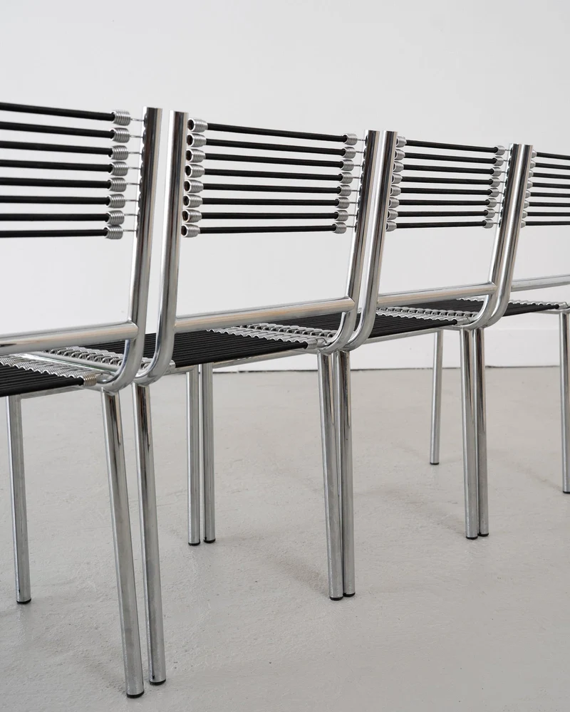 Set of Four Sandows Chairs by René Herbst, c.1980