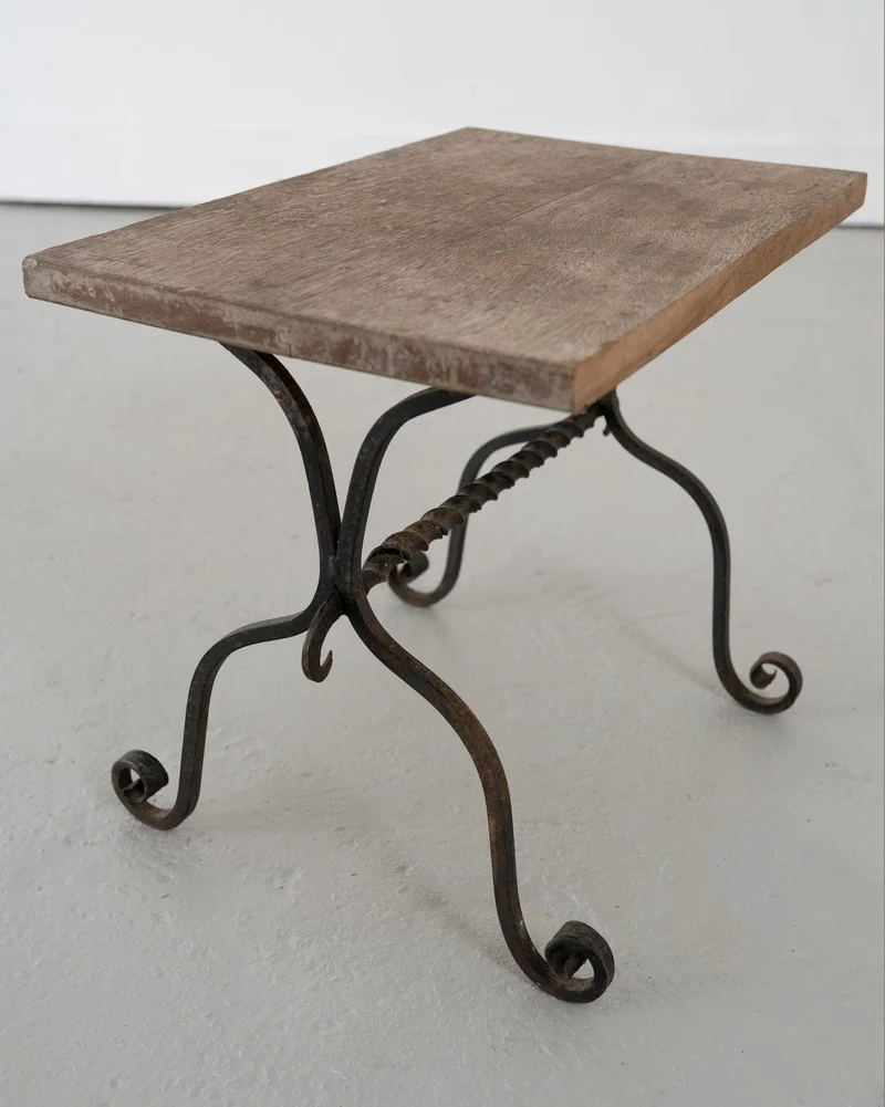 Early 20th Century Wrought Iron Side Table