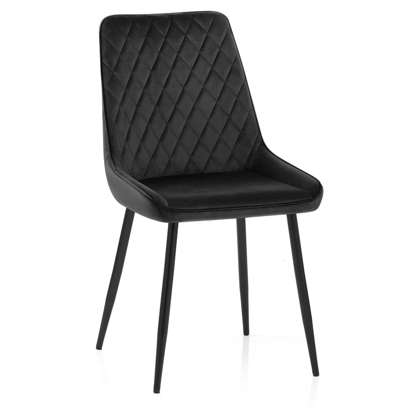 Chaise Velours - Chevy Noir