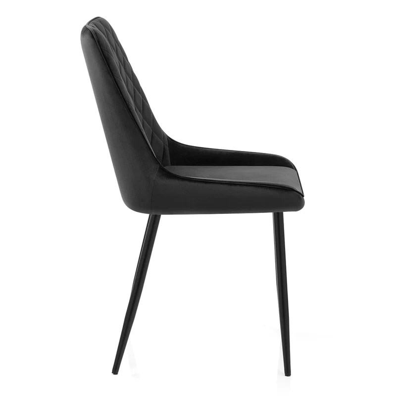 Chaise Velours - Chevy Noir
