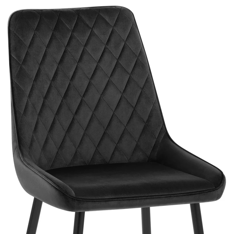 Chaise Velours - Chevy Noir