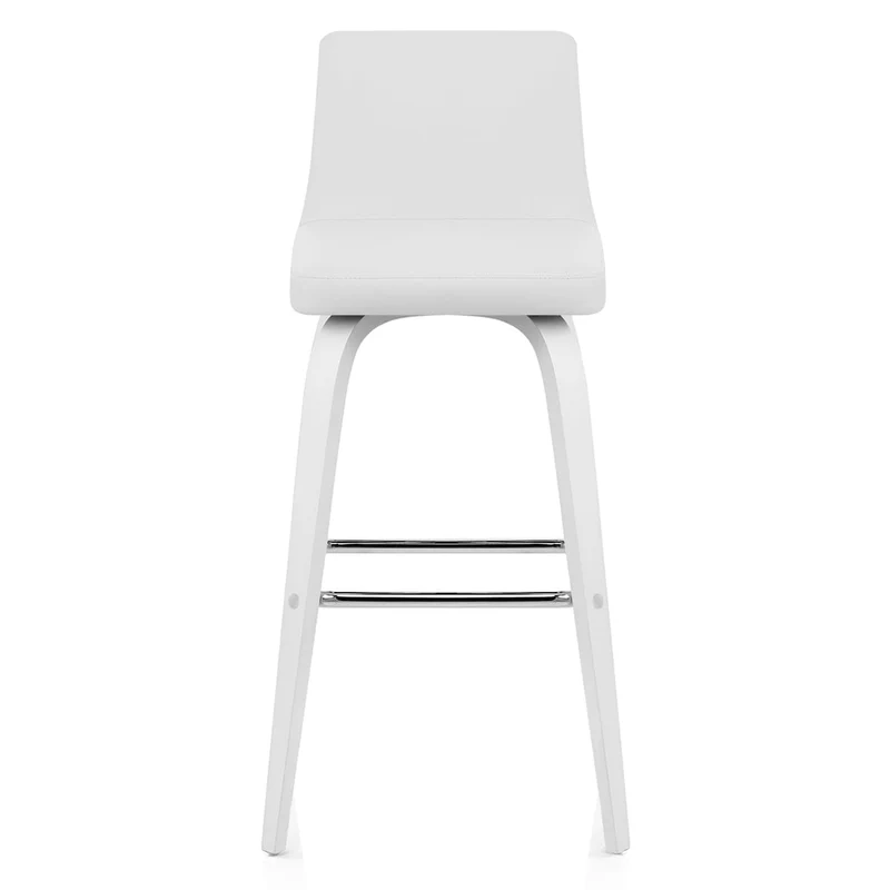 Tabouret Simili Cuir - Charlotte Blanc