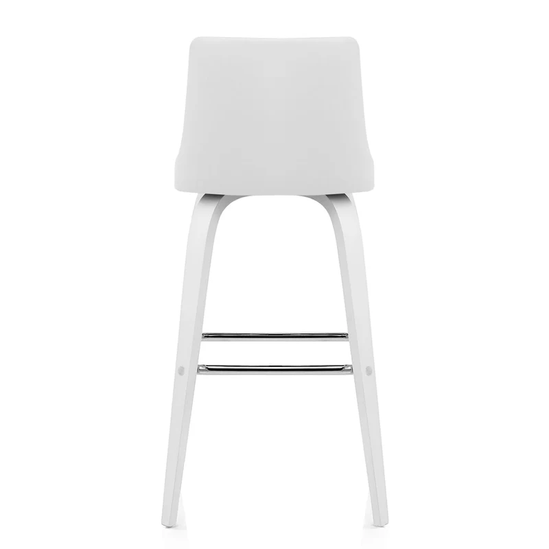 Tabouret Simili Cuir - Charlotte Blanc