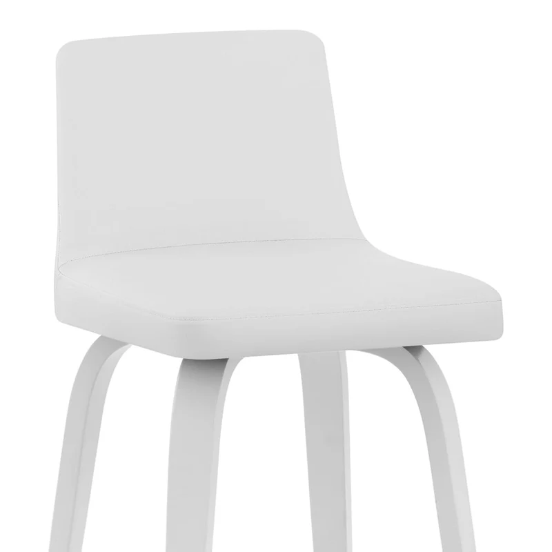 Tabouret Simili Cuir - Charlotte Blanc