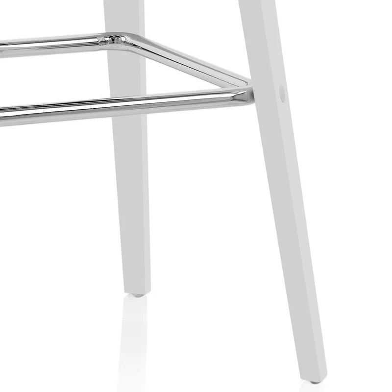 Tabouret Simili Cuir - Charlotte Blanc