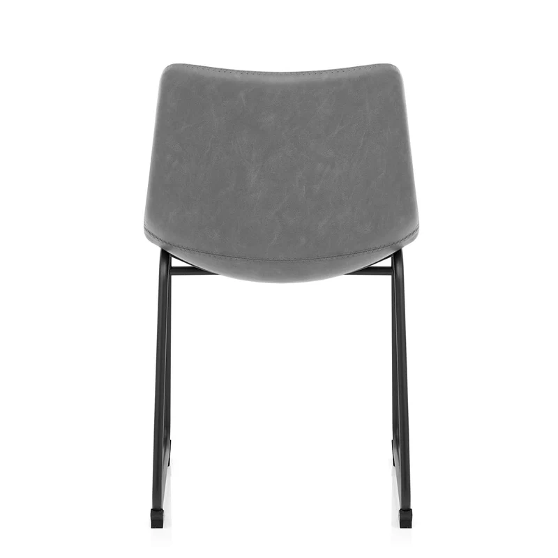 Chaise Simili Cuir - Bucket Gris