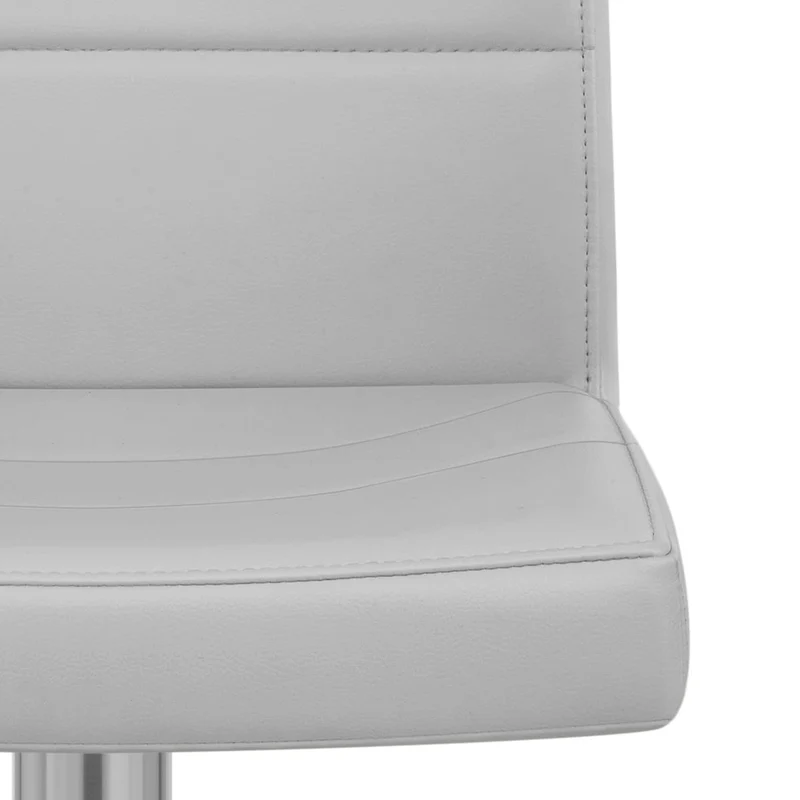 Chaise de Bar Faux Cuir Chrome Brossé - Breakfast Gris
