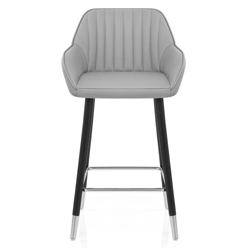 Tabouret de Bar Faux Cuir - Apres Grande Gris
