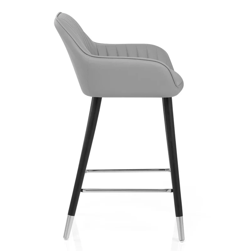 Tabouret de Bar Faux Cuir - Apres Grande Gris