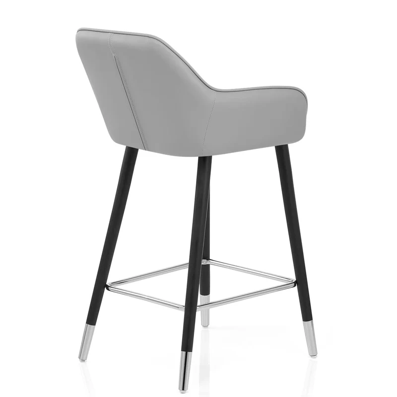 Tabouret de Bar Faux Cuir - Apres Grande Gris