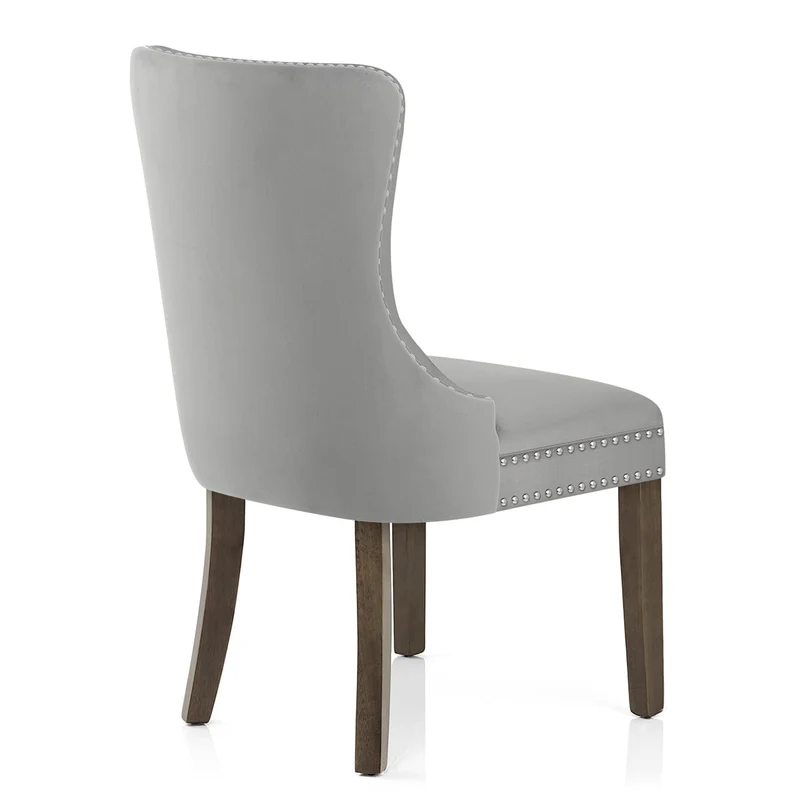 Chaise Bois Velours - Kensington Gris