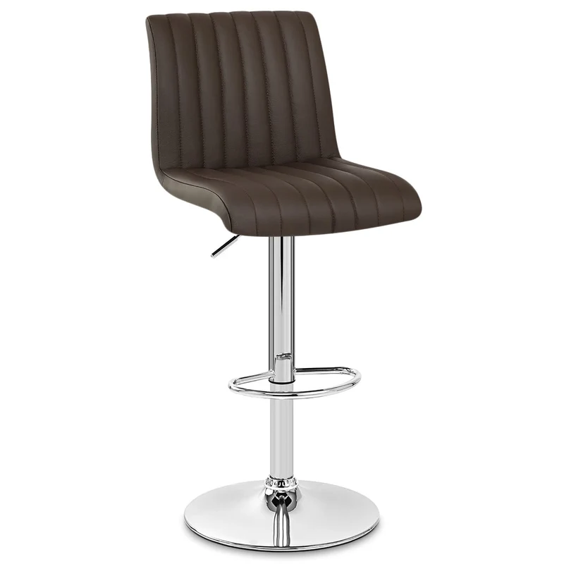 Tabouret de Bar Cuir Véritable - Debut Marron