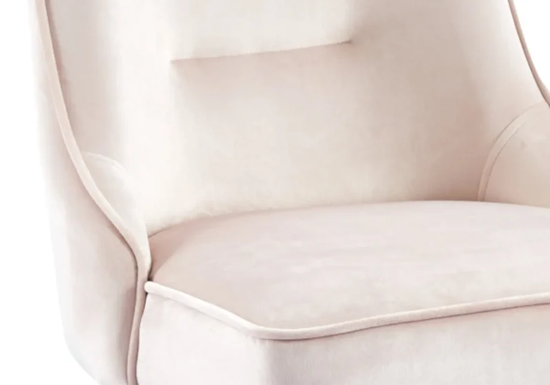 Chaise velours rose fermeture éclair dorée - Zip x2