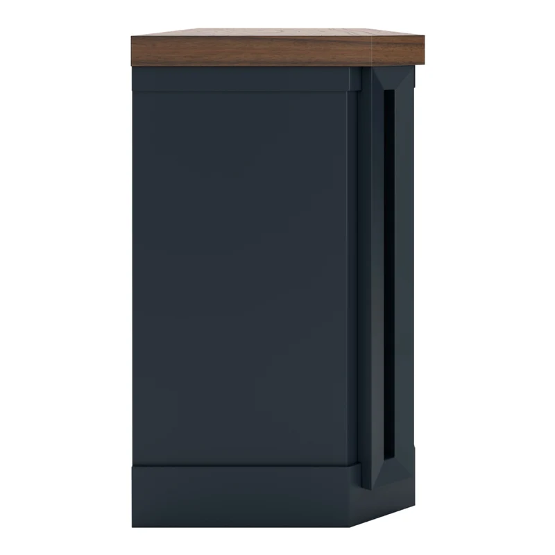 Meuble de télévision en bois/placage mindi bicolore - Lanocken