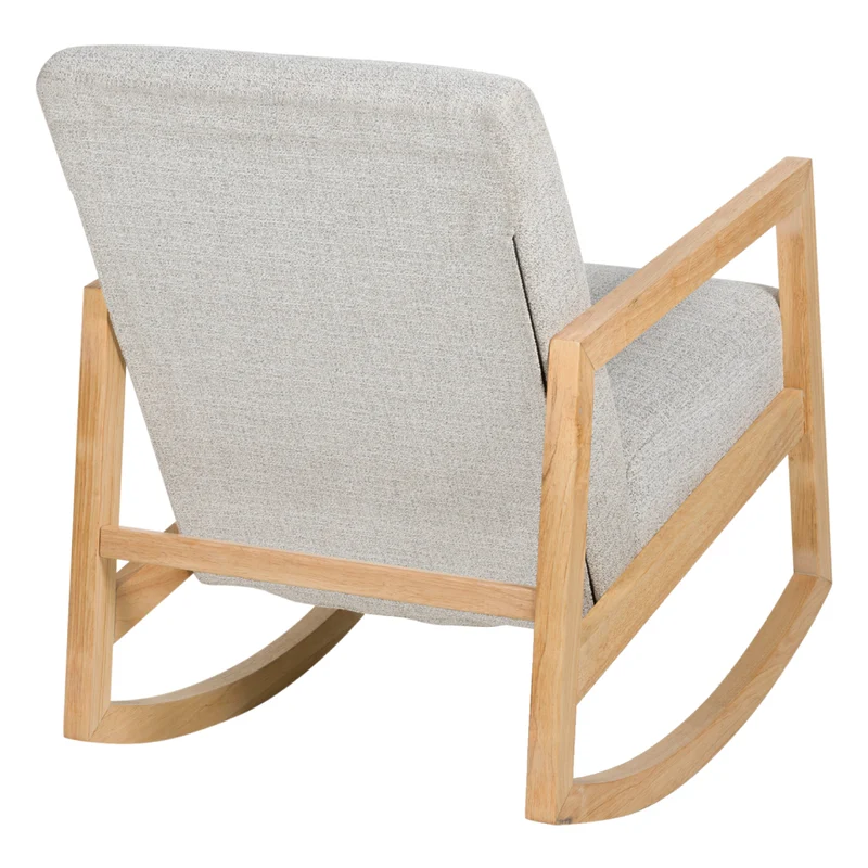 Fauteuil d'appoint berçant en tissu gris - Wychworth