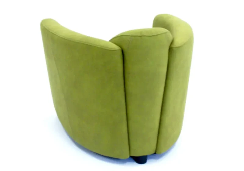 Fauteuil fixe design italien en tissu vert olive - Stefy