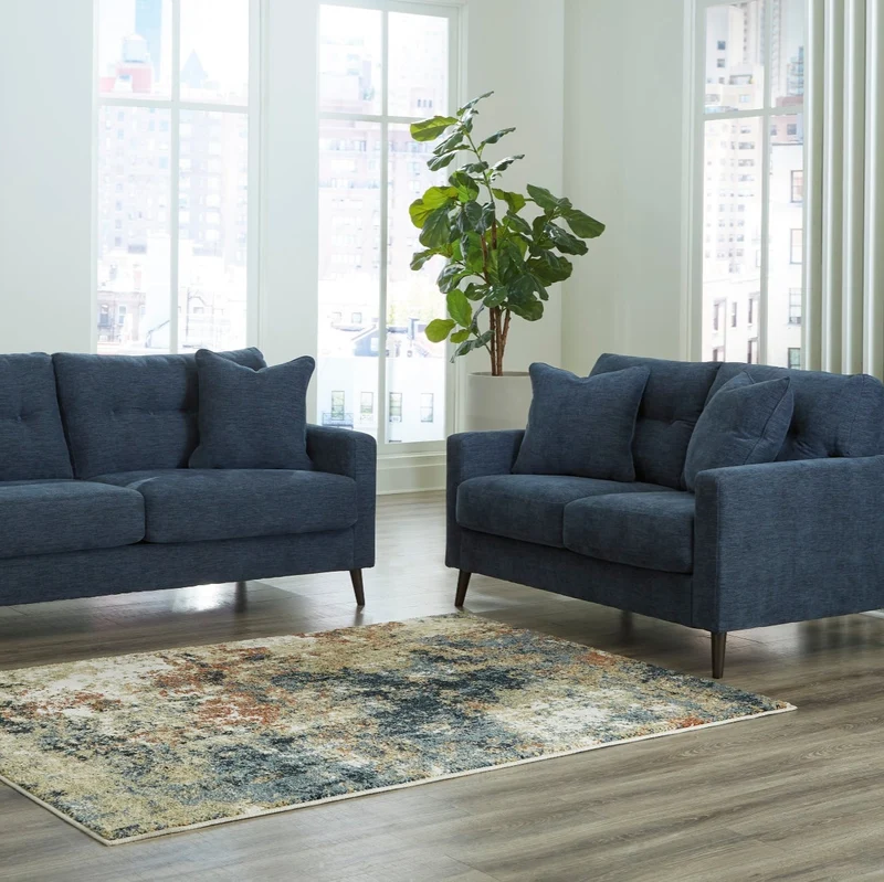 Causeuse en tissu avec coussins - Bixler