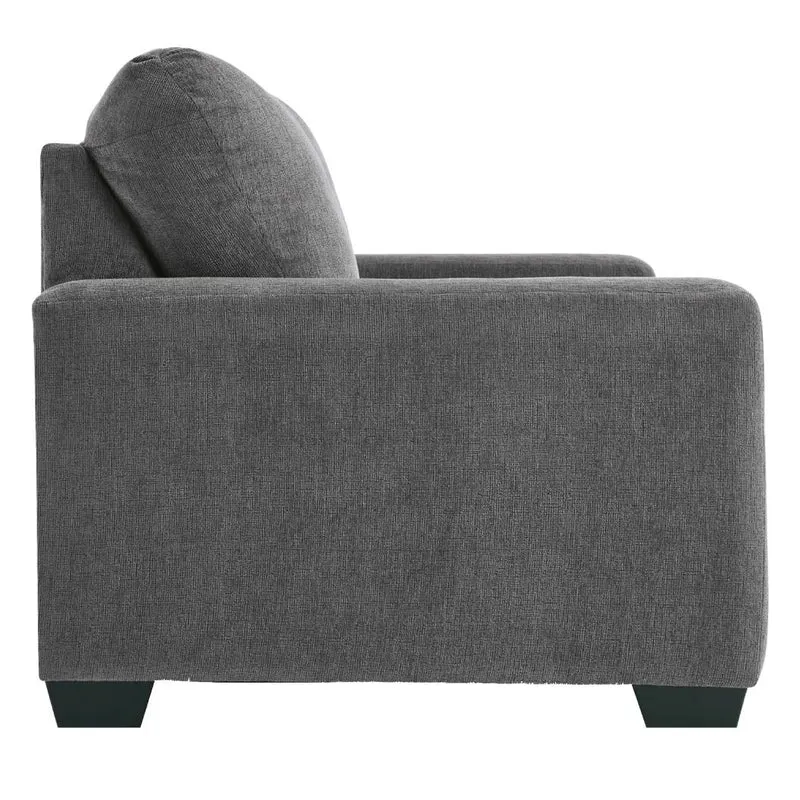 Sofa-lit en tissu gris étain avec matelas 3 grandeurs - Rannis