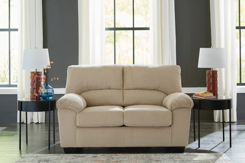 Causeuse en tissu corduroy - SimpleJoy
