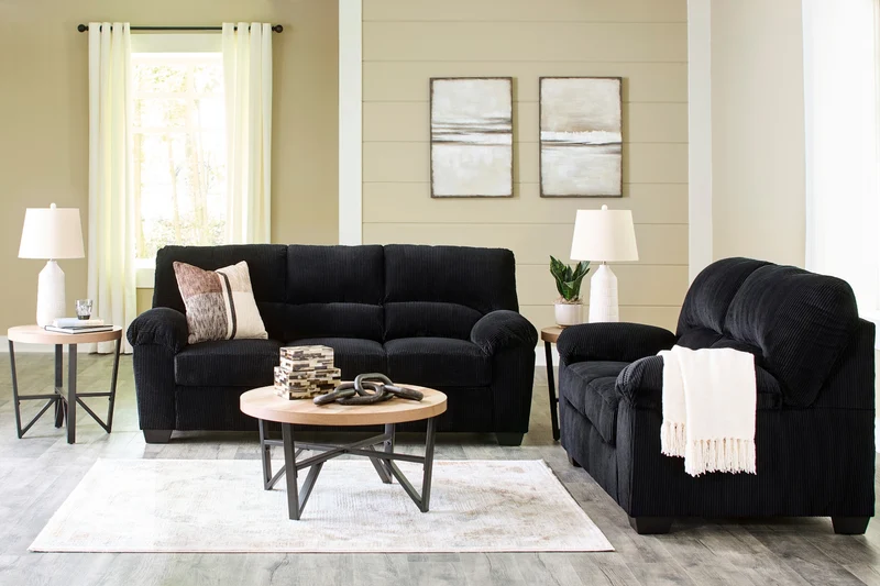 Causeuse en tissu corduroy - SimpleJoy