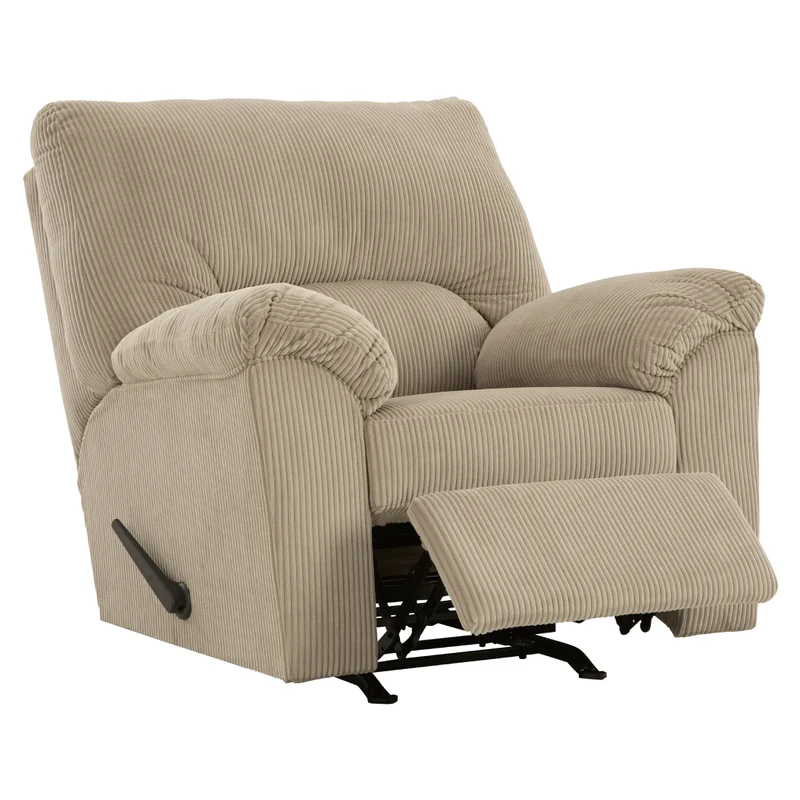 Fauteuil berçant et inclinable en tissu corduroy - SimpleJoy