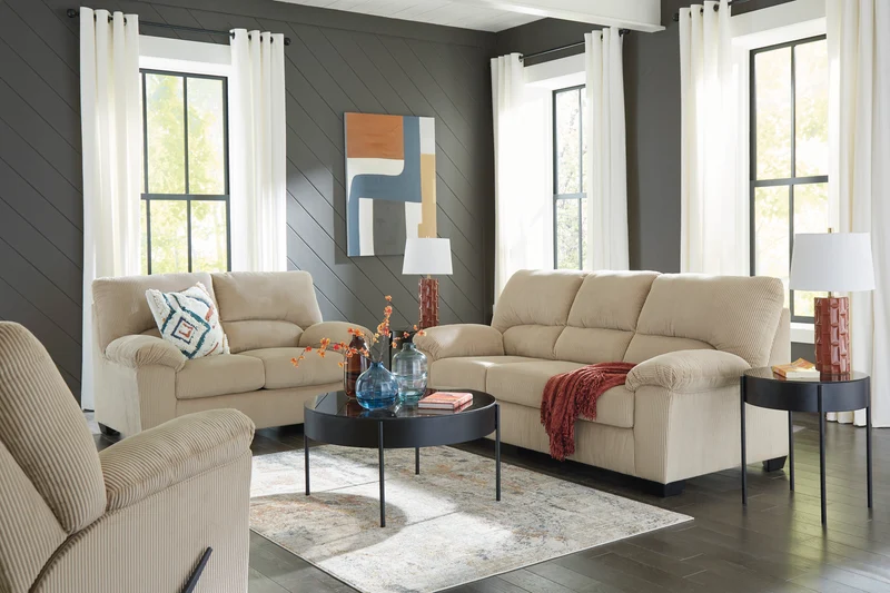 Fauteuil berçant et inclinable en tissu corduroy - SimpleJoy