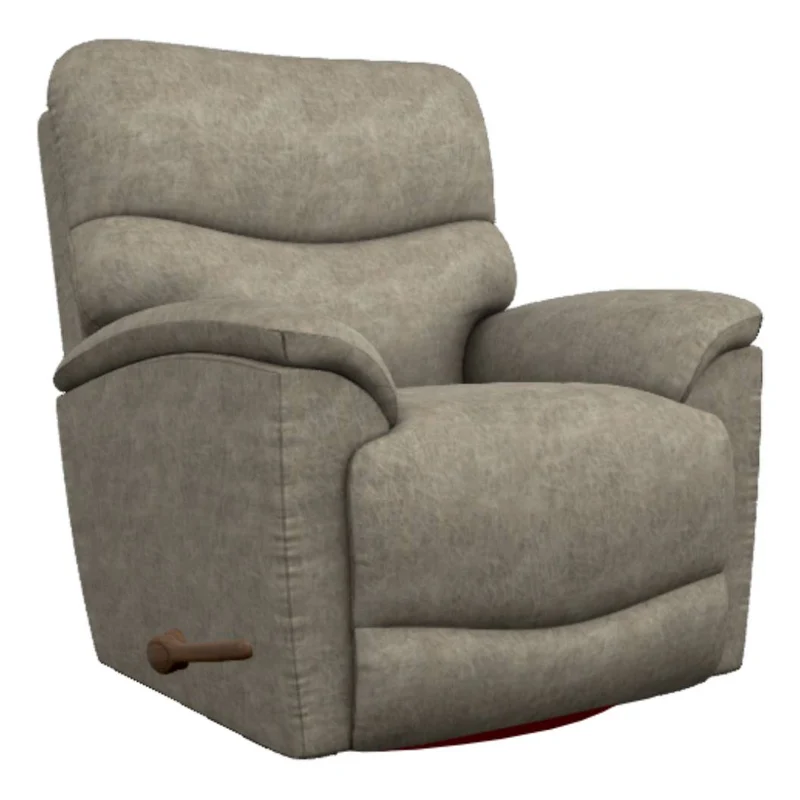 Fauteuil berçant, pivotant et inclinable en tissu gris - Trouper